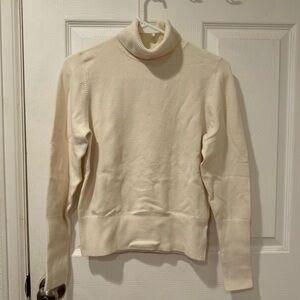 SHU SHU cream turtleneck sweater